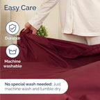 Twin 4 Piece Sheet Set - Comfy Breathable & Cooling - Ultra Soft Hotel Luxury Bedding Set w/ 8-16 Inch Deep Pockets - 1 Flat & 1 Fitted Sheet & 2 Pillowcases - Wrinkle Free and Easy Care - Burgundy