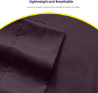 Cal King Size Bed Sheets - 6 Piece 1500 Supreme Collection Fine Brushed Microfiber Deep Pocket California King Sheet Set Bedding - 2 Extra Pillow Cases, Great Value, California King, Purple