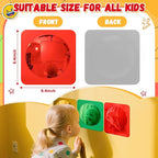 Geiserailie 3 Pcs Christmas Sensory Wall Mirror Acrylic Bubble Mirror Toys for Classroom Calming Corner Items - Sensory Room Have Visual, Tactile Stimulation (6 x 6 Inch,Red,Yellow,Green)