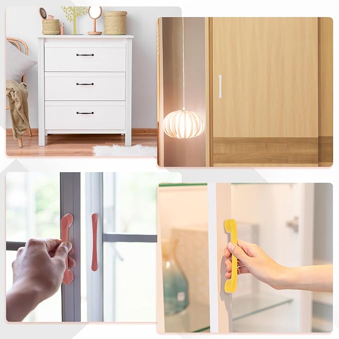 uxcell 10 Pack Plastic Cartoon Drawer Pulls, 5" ABS Closet Wardrobe Door Handle Furniture Accessory for Home Kitchen Cupboard, White