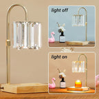 Candle Warmer Lamp with Timer, Dimmable Electric Candle Wamer Adjustable Height, Glass Modern Candles Melter Lamp, Gifts for Women Mom, Clear