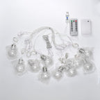 YOLIGHT Wishing Ball Curtain Lights 200 LED Window Curtain String Light with Remote, USB Battery Powered Twinkle Globe Fairy Lights for Wedding Party Bedroom Christmas Decoration (Pink)