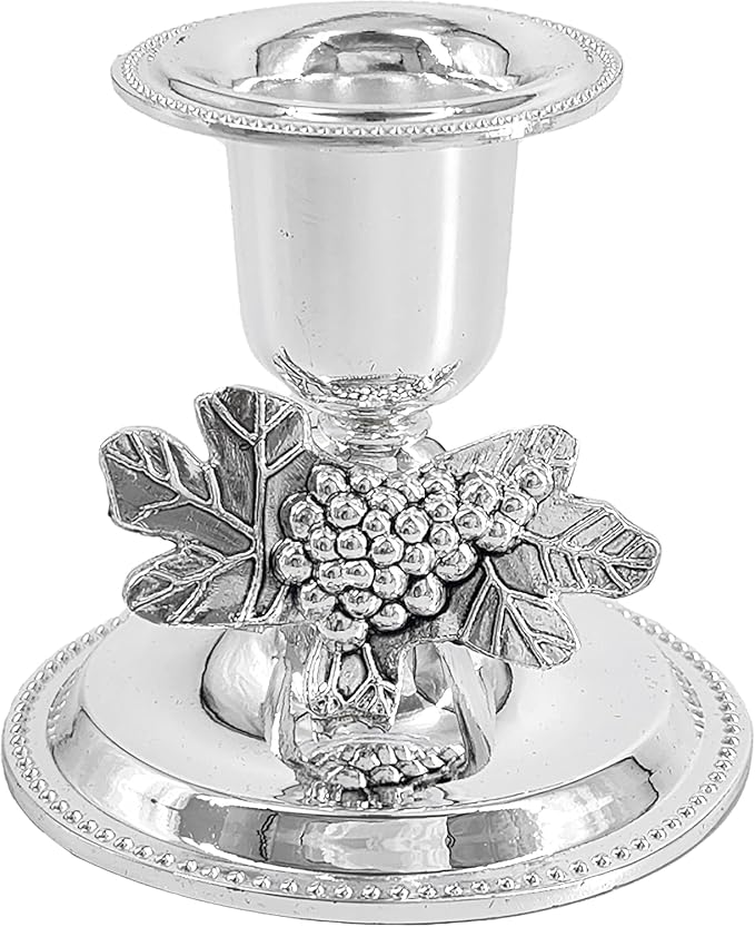 The Dreidel Company Shabbat Candlesticks Candle Holders Silver Plated, 2 Candlesticks Set (2 Sets)