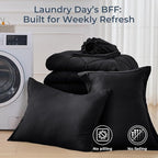 HEVUMYI Black Twin Comforter Set - 5-Piece All Season Bed in a Bag Twin, Ultra Soft Bedding Set with Comforter, Flat Sheet, Fitted Sheet, Pillowcases, Pillow Shams, Black