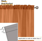 Aiyufeng Orange Sheer Curtains 72 Inch Length 2 Panels Set, Light Filtering Airy Rod Pocket Orange Window Curtain Treatment Drapes for Kitchen Bedroom Living, Each 42Wx72L Inches