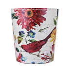 Leather Trash Can, Retro Decorative Waste Basket, 10L Capacity Small Waste Paper Basket, Waterproof Garbage Can for Bathroom, Bedroom, Office, Kitchen and Living Room - Red Bird