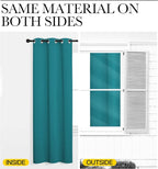 NICETOWN Room Darkening Curtains 90 inch Length 2 Panels, Thermal Insulated Grommet Blackout Curtains for Modern Casual Elegant Bedroom Kids Room Theme Decoration (Peacock Teal, 2 Pieces, W55)