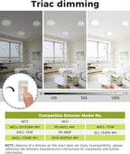 hepside 2Pack Dimmable Flush Mount Ceiling Light Fixture White, 3CCT Selectable 3000/4000/6500K Ceiling Lamp, 7.5INCH 15W 1500LM Low Profile Light for Bedroom, Kitchen, Bathroom, Hallway