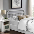 Modway Serena Rustic Farmhouse Style Steel Metal King Headboard Size in White,