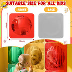 Geiserailie 9 Pcs Christmas Sensory Wall Mirror Acrylic Bubble Mirror Toys for Classroom Calming Corner Items - Sensory Room Have Visual, Tactile Stimulation (10 x 10 Inch,Red,Yellow,Green)