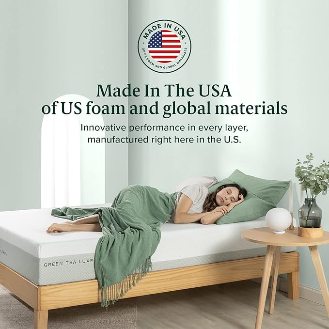 ZINUS 10 Inch Green Tea Luxe Memory Foam Mattress, Twin, Pressure Relieving, CertiPUR-US Certified, Mattress in A Box, All-New, Made in USA
