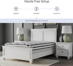 Signature Design by Ashley Full Size Chime 8 Inch Medium Firm Innerspring Mattress with Pressure Relief Quilt Foam, Fiberglass Free, Mattress In A Box
