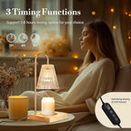 Marycele Candle Warmer with Timer, Vintage Amber Nightstand Candle Warming Lamp for Home Room Decor, Dimmable Wax Warmer for Jar Candles, Wedding Registry Gifts for Women Couples 2025