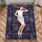 MAXYOYO Japanese Futon Mattress Floor Mattress Sleeping Pad Foldable Bed Roll Up Camping Cushion Floor Lounger Bed Couches and Sofas Couch Topper, Moon and Star, Twin Size