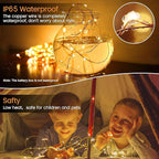 24 Pack Fairy Lights Battery Operated [3 Modes] 7ft 20 LED Mini Twinkle String Lights Waterproof Silver Wire Firefly Starry Lights for Wedding Party Mason Jars Christmas Decorations, Warm White