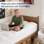 ELEMUSE Twin Mattress Topper for Back Pain, Extra Thick Mattress Pad Cover, Plush Soft Pillowtop with Elastic Deep Pocket, Overfilled Down Alternative Filling