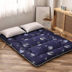 MAXYOYO Navy Space Adventure Japanese Floor Futon Mattress, Thicken Tatami Mat Sleeping Pad Foldable Bed Roll Up Mattress Floor Lounger Bed Couches and Sofas for Kids Queen Size
