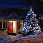 Christmas Lights - Battery Operated String Lights 50 LED String Lights Mini Lights with Auto-Timer and 8 Lighting Modes for Christmas Wreath Party Wedding Garden Home Decoration, White 2Pack