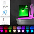The Original Toilet Night Light Gadget, Fun Bathroom Lighting Add on Toilet Bowl Seat, Motion Sensor Activated LED 9 Color Modes - Weird Novelty Funny Birthday Gag Gifts for Men, Dad, Kids & Toddlers