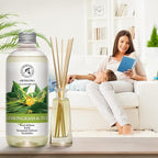 Reed Diffuser Refill Lemongrass - Tea 17.0 Fl Oz - Scented Diffuser - Room Diffuser Refill with Scent - Room Freshener - Home Fragrance - Scented Diffusers - Home Fragrance