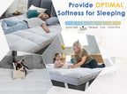 Marine Moon California King Mattress Topper, Extra Thick Bed Topper, Cooling Plush Pillow Top Mattress Toppers Soft Down Alternative Pad, Hotel Quality Pillow Topper, Cal King
