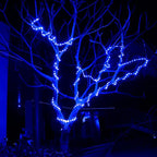 Blue LED Rope Lights Outdoor, 33ft Flat Strip Lights, Flexible Connectable and Waterproof Rope Lighting for Indoor Outdoor Use, Mood Lighting for Game Room Pool Ground Patio Party