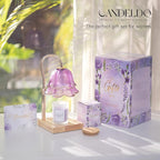 Mom Birthday Gifts for Women: Purple Flower Candle Warmer Lamp with Scented Candles Dimmable Wax Warmer with Timer Mom Christmas Gift
