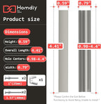 homdiy 5 Pack Adjustable Brushed Nickel Cabinet Pulls 1" to 4" (25-102mm) Adjustable Hole Distance Drawer Pulls