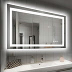 40X32 LED Bathroom Mirror with Lights, Anti-Fog, Dimmable, Backlit + Front Lit, Smart Bathroom Vanity Mirror, Memory Function, Shatterproof, Tempered Glass (Horizontal/Vertical)