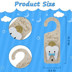 PAMBO Tooth Fairy Door Hanger, Wooden Tooth Fairy Money Holder with Tooth Coins for Lost Tooth Kids Gifts (Blue)