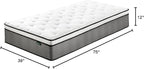 ZINUS 12 Inch True Support Hybrid Mattress [New Version], Twin, Fiberglass Free, Medium Feel, Motion Isolation, Certified Safe Foams & Fabric, Mattress in A Box