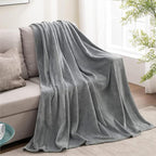 BEDELITE Fleece Blanket Twin Size Grey Throw Blanket for Couch & Bed, Luxury Plush Cozy Fuzzy Blanket 60x80 inches, Super Soft Warm Lightweight Throw Blanket for Travel Camping