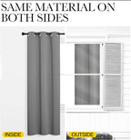 NICETOWN Silver Grey Doorway Curtain Privacy, Door Cover Curtain, Sound Reducing Winter Insulated Thermal Room Darkening Blackout Curtains for Bedroom, 120 inch Length (1 Panel, 5ft Wide by 10ft Long)