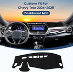 Dashboard Cover Mat Custom Fit for 2024 2025 2026 Chevy Trax Dash Cover Nonslip Dash Mat Protector Sunshade No Glare Black