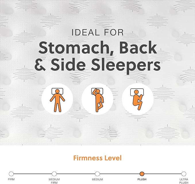 Signature Design by Ashley Queen Size Palisades 14 Inch Plush Hybrid Mattress with Quick Response Gel Memory Foam, Fiberglass Free, Mattress In A Box