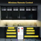 LAFULIT 8 PCS Under Cabinet Lighting Kit, Bright Under Cabinet Lights, Flexible Led Strip Lights with RF Remote and Power Adapter, for Kitchen Cabinet Shelf Desk Counter, 4000K Neutral White, 13ft