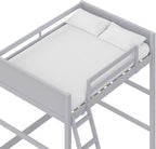 Dorel Living Denver Bed for Kids, Full Size Wood Frame, Gray Loft