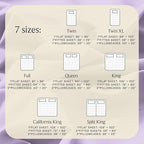 LuxClub 4 PC King Sheet Set, Breathable Luxury Bed Sheets, Deep Pockets Wrinkle Free Cooling Bed Sheets Machine Washable Hotel Bedding Silky Soft - Lavender King