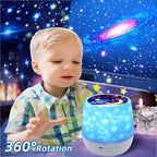Kids Night Light Projector - USB Star Light Projector with 360 Rotation, 7 Sets of Film