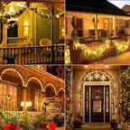 Brizled 2 Pack Solar String Lights, Total 132FT 400 LED Outdoor Solar Fairy Lights, 8 Modes Solar Twinkle Lights, Waterproof Mini LED Solar String Lights for Christmas Garden Party Decor, Warm White