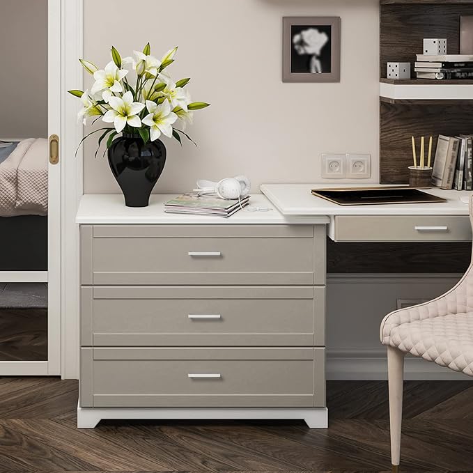 Ravinte 5 Pack Brushed Nickel Kitchen Cabinet Handles 4-1/2 Inch Cabinet Pulls Square Kitchen Hardware for Cabinet Drawer Pulls Drawer Handles Come with Screwdriver