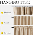 NICETOWN Sliding Door Curtain & Adjustable Ceiling Track Set, W100 xL84 Room Divider Curtain for Office/Hospital Privacy Protection, Thermal Insulated Room Darkning Drape, 1 Panel, Biscotti Beige