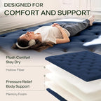 ZonLi Japanese Floor Futon Mattress King Size 80"x 76", 100% Cotton Cover 2.5'' Thicken Tatami Mattress, Foldable Sleeping Pad, Portable Dormitory Tatami Mat, Roll Up Floor Lounger Bed for Adult