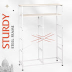 WLIVE Fabric Dresser for Bedroom with Open Shelves, Tall Dresser with 8 Drawers, Storage Tower with Fabric Bins, Chest of Drawers for Closet, Living Room, Hallway, Light Gray