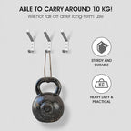 GlazieVault Coat Hook– Door Hook (10 Pack) - Heavy Duty Wall Mounted - Premium Design Rust Free Hooks