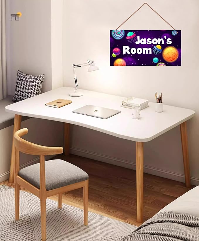 Personalized Stars Sign Customized Galaxy Art Decoration Exquisite Decorative Signs Custom Name for Nursery Kids Room Door Wall Art Decor Outer Space Themed Decor For Boys Room Little Man Cave