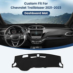 Dashboard Cover Mat Custom Fit for Chevrolet Trailblazer 2021 2022 2023 Accessories with HUD Dash Cover Nonslip Dash Mat Protector Sunshade No Glare Black