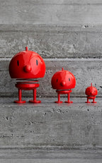 Hoptimist Classic Bumble, Danish Design Elegance Meets Playful Joy in This Charming Figurine - Small Red, 2 x 2.8 x 3.15 inches