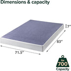 ZINUS 7 Inch California King Metal Smart Box Spring with Quick Assembly, Mattress Foundation, Strong Metal Frame, Easy Assembly