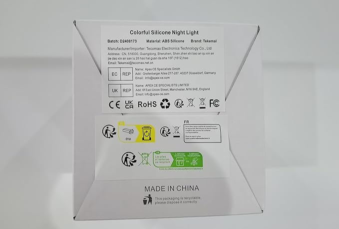 Night Light for Kids, Bedside Lamp for Children/Adults, Multicolor Light with Remote Control, Break Resistant, Eye Caring, Big Size, Adjustable Brightness & Color, Timing function - Large Bear